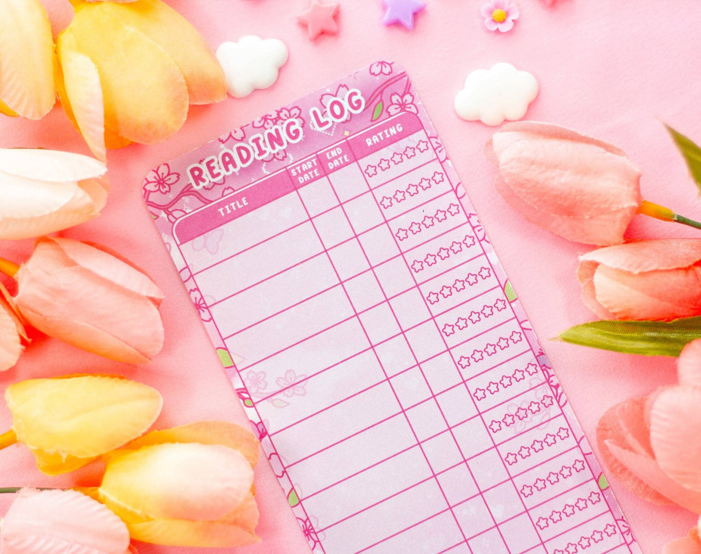 Sakura Reading Log Bookmark