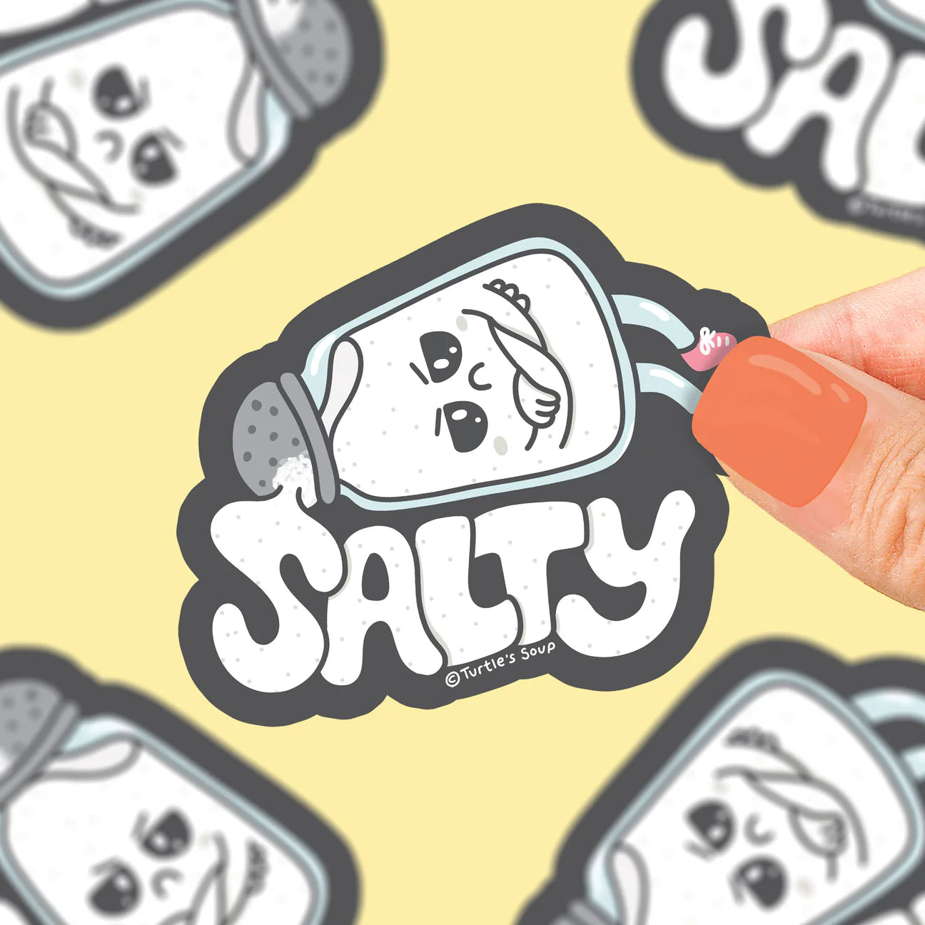 Salty Salt Shaker Vinyl Sticker